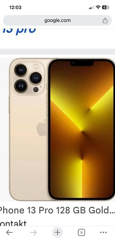 iphone 11 original adapter: IPhone 13 Pro, 128 GB, Qızılı, Face ID — 1