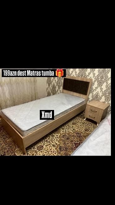 embawood mebel instagram: Təknəfərlik çarpayı, Tumba, Yeni — 2