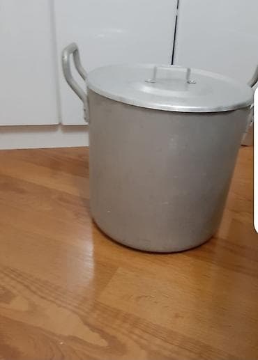 İşlənmiş, Aş qazanı, rəng - Boz, Alüminium, 34 sm, Rusiya