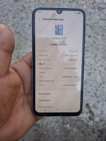 galaxy a750: Samsung Galaxy A15, rəng - Göy, İki sim kartlı — 6