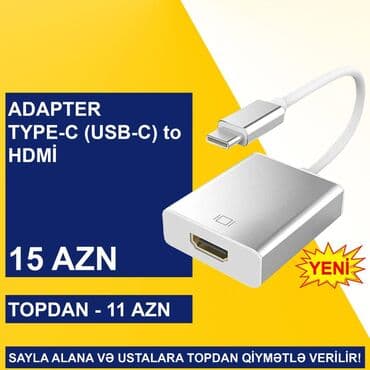 переходник: Type-C/USB-C Adapterlər SAYLA ALANA VƏ USTALARA TOPDAN QİYMƏTLƏ — 6