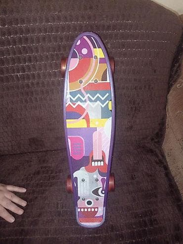 3 dollar nece manatdir: Rəngarəng naxışlı penny skeytbord - Lövhə: Kompakt penny tipli, sərt — 3