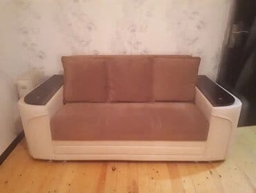 Divan və masa dəstləri: Mini-divan, İşlənmiş, Açılan, Bazalı, Vеlur parça — 1