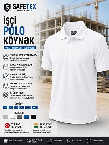 iş formasi: SAFETEX İşçi Polo Köynək Xüsusiyyətlər: - Yüksək keyfiyyətli parça — 3