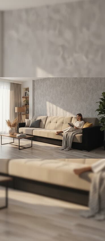 mebel boyası: İşlənmiş, Künc divan, Divan, Bazalı, Açılan — 2