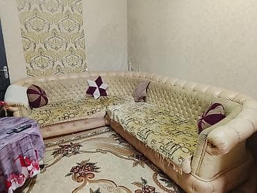 bedroom: Künc divan, Açılmayan, Süni dəri — 5