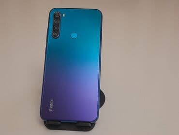 купить бу iphone 8 plus: Redmi Note 8, 64 ГБ, цвет - Голубой, Отпечаток пальца — 1