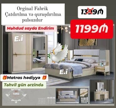 perla mebel metbex mebelleri: Yataq desti yeni — 1