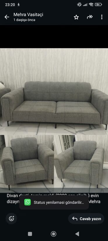 Mətbəx mebeli: Divan, 2 kreslo — 1