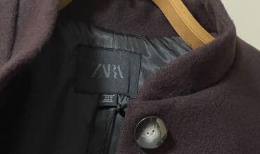 Baş geyimləri: Palto, Zara, M, rəng - Qəhvəyi — 9