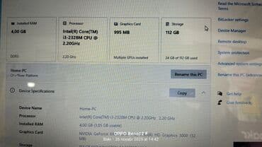 Renault: İşlənmiş Lenovo 15.6 ", Intel Core i3, 128 GB, Ünvandan götürmə — 9