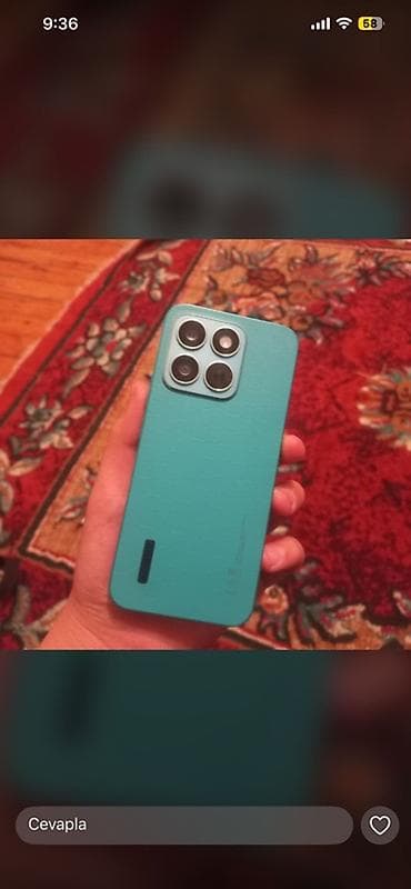 Honor X8c, rəng - Yaşıl, Barmaq izi