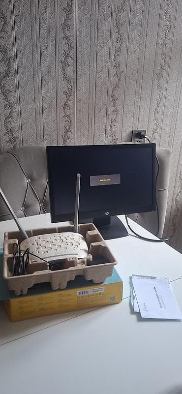 HP monitor + TP-Link ADSL modem-router dəsti whatsApp aktiv lalafo.az -da HP monitor + TP-Link ADSL modem-router dəsti whatsApp aktiv
