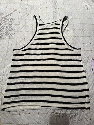 dutti: Massimo Dutti qadın maykası - Model: Zolaqlı racerback (arxa hissəsi — 3