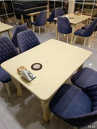 2 ci əl divanlar: Mətbəx üçün, Açılmayan, Dördbucaq masa, 4 stul — 1