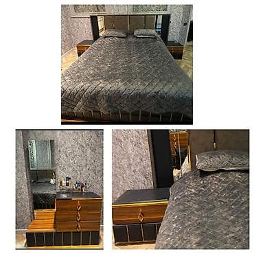 Ev üçün mebel: Yataq desti 350azn. Taxt 2X2,30 ölçüdə, bazalıdı, matras var. Dolabı — 1