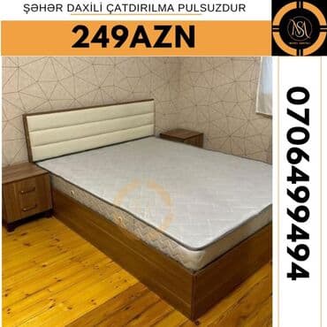 tek yataqlar: Müxtəlif dizaynda təklif olunan başlıqlı tək nəfərlik yataqlar. Bəzi — 2