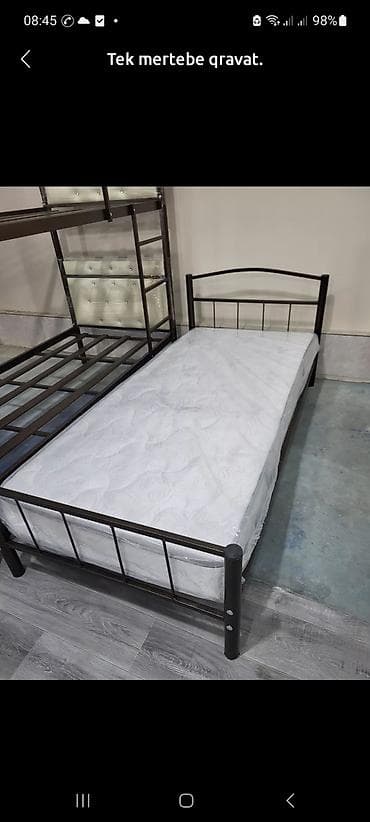 Yeni, Təknəfərlik çarpayı, Bazasız, Matras ilə, Siyirməli
