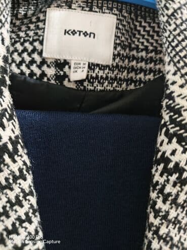 Baş geyimləri: Qadın palto dəsti 1) Koton – qara-ağ xəz desenli (plaid/ələgöz) uzun — 2