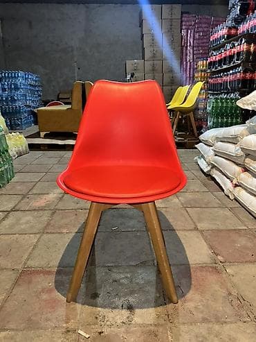 nerj stollar: Mətbəx üçün, Qatlanmayan, rəng - Qırmızı Stul — 8