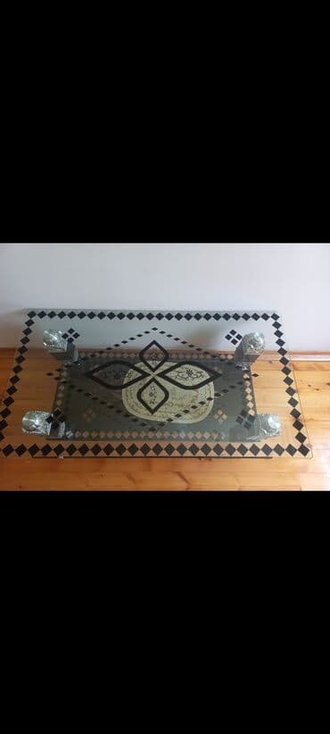 стол из дсп: Журнальный стол, Б/у, Нераскладной, Стекло, Прямоугольный стол — 1