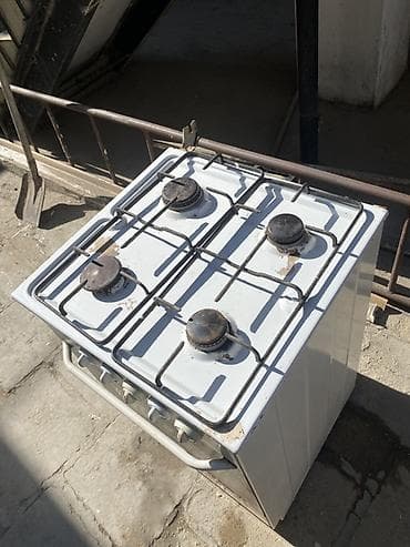 soba borusu: Qaz plitəsi və soba kombinə – 50 sm - 4 gözlü qaz paneli: 1 böyük, 2 — 1