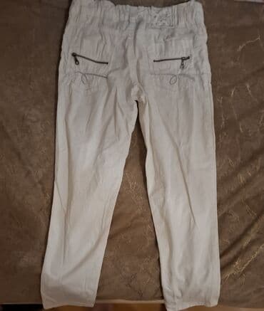 женские брюки кюлоты: Şalvar, rəng - Ağ — 2