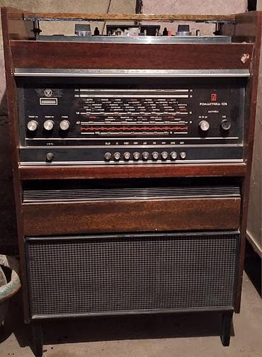 Romantika-106 məişət radiola (konsol tip) - Korpus: taxta finishli