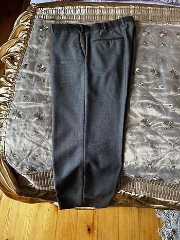 salvarlar: Kişi klassik şalvarı – Denti - Rəng: boz (klassik ofis tonu) - Parça — 1