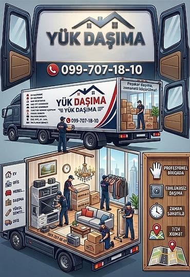 ustalar qrupu: Peşəkar komanda ilə sürətli və etibarli daşınma. ​Xidmətlər: 🚛 Ev — 1