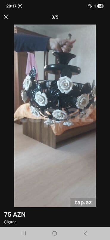 listurlar: Çılçıraq, 4 lampa, Keramika — 1