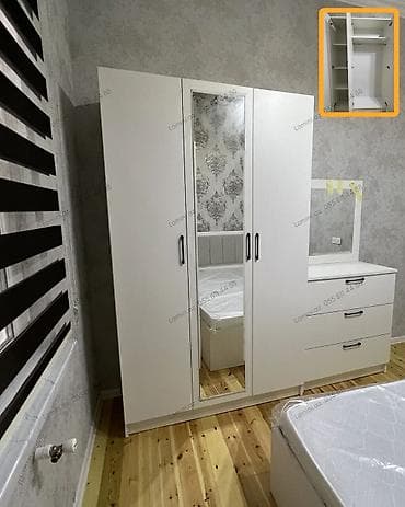 dolab ucuz: 3 Qapılı Dolab Geyimlərinizi nizamlı saxlamaq üçün ideal, geniş — 1