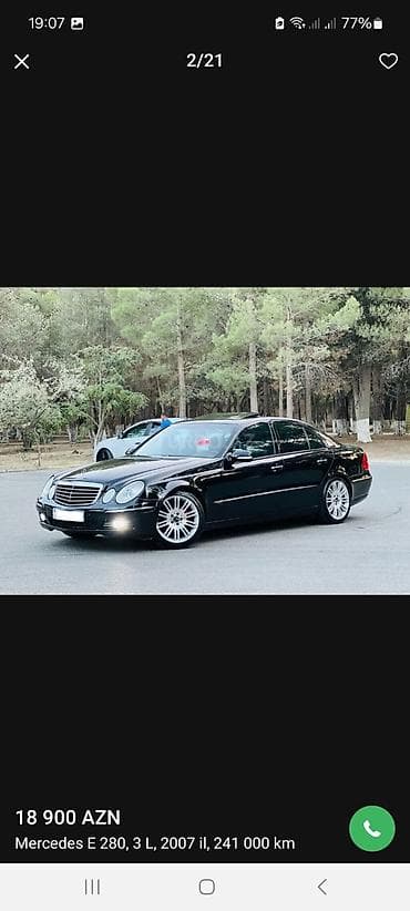 Mercedes-Benz E 280: 3 l | 2007 il Sedan — 2