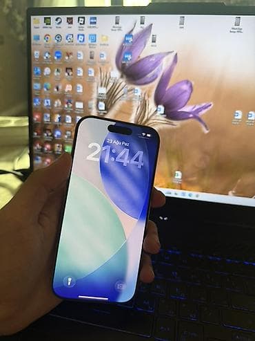 processor core i7: IPhone 16 Pro, 128 GB, Desert Titanium, Zəmanət, Simsiz şarj, Face ID — 2