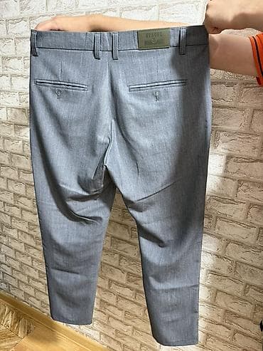 kişi geyim: Kişi şalvarları – 2 model bir yerdə Qara jeans cins şalvar 32 razmer — 4