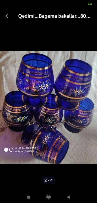 Qədəhlər, Xrustal, 6 ədədli dəst — 11