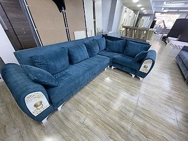 tec mebel: Künc divan, İşlənmiş, Açılan, Vеlur parça, Çatdırılma yoxdur — 1