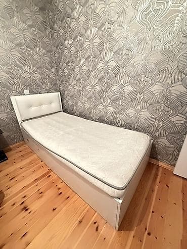 Təknəfərlik çarpayı, Bazalı, Matras ilə, Siyirməsiz