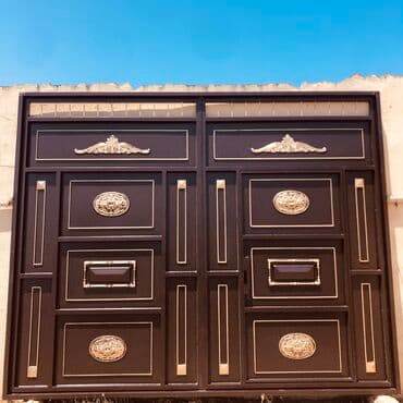 demir darvazalar qiymetleri: Eni-3.50 Hündürlük-2.80 Çerçive-8lik Şveller,List-2.5,Profil — 2