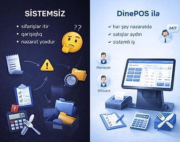 DinePOS – restoran və kafe üçün vahid satış və idarəetmə sistemi - lalafo.az -da DinePOS – restoran və kafe üçün vahid satış və idarəetmə sistemi -