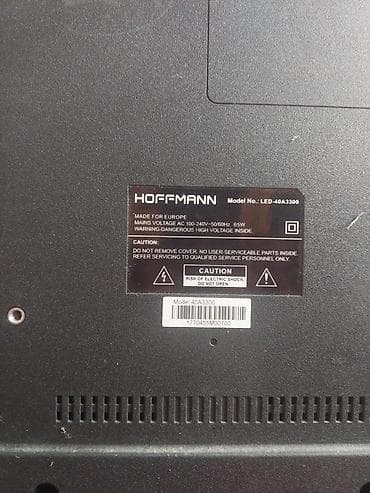 hofman televizor: HOFFMANN LED-40A3300 (40 düym). Ekranı yanıb, ehtiyat hissələri üçün — 1