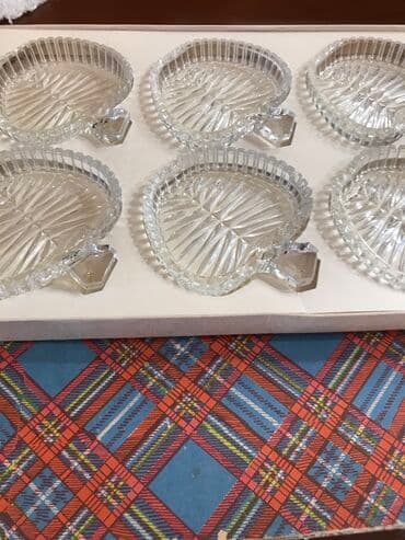 Antik xrustal mürebbe üçün 6 neferlik qablar, tezedir lalafo.az -da Antik xrustal mürebbe üçün 6 neferlik qablar, tezedir