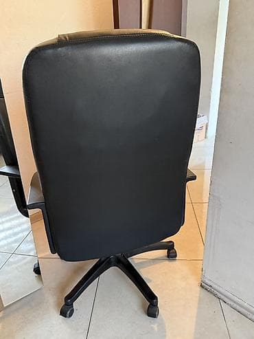 ofis ucun kreslolar: Erqonomik ofis kreslosu – yüksək arxalı, yumşaq oturacaq və baş — 3