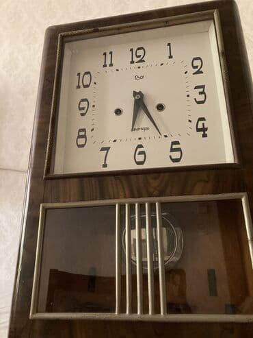 антикварные часы настенные: Yantar saat. Hal hazırda işləmir. Qurulsa işləyə bilər. Başqa problemi — 2