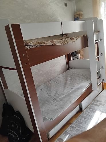 tekli carpayi: İki mərtəbəli uşaq/yataq otağı çarpayısı - Material: MDF/LDSP — 4