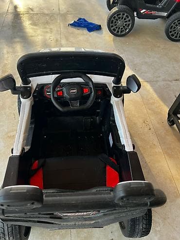 masin kreslosu: Uşaq elektrik maşını – ağ rəng, jeep üslubunda - Uzaqdan idarəetmə — 4