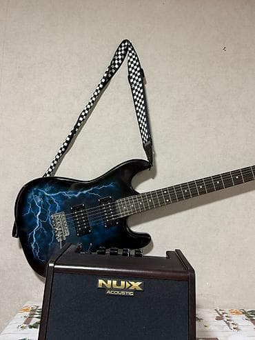 elektrik gitara: Elektrik gitara + NUX AC-25 akustik gücləndirici seti Gitara: - — 3
