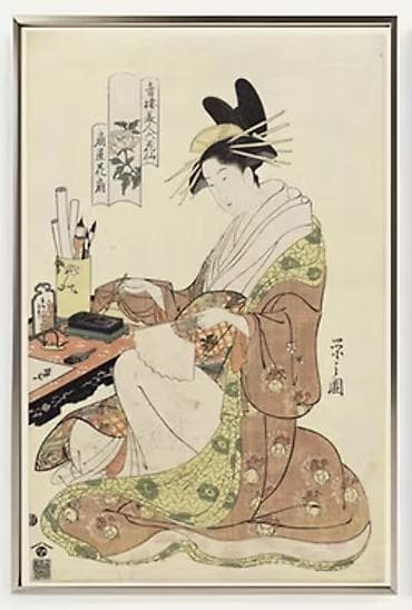 Ukiyo-e üslubunda yapon qravür reproduksiyası – /çərçivəsiz poster - — 1