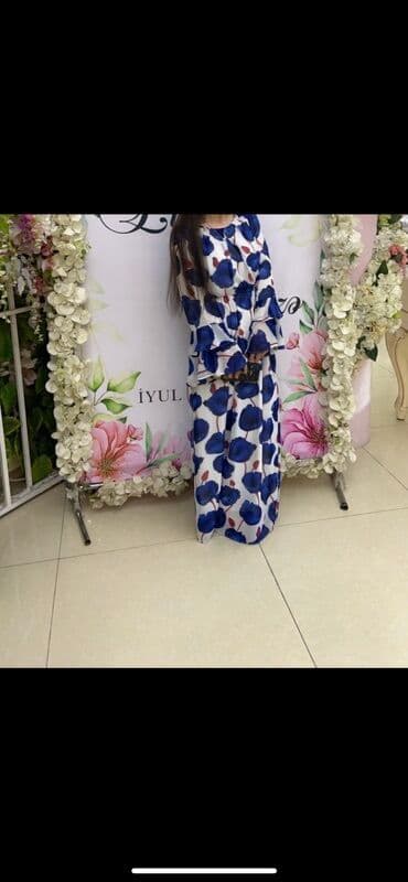 çiçəkli ətəklər: 2 ədəd uzun ziyafət/libas geyimi paketi 1) Qırmızı maxi don - Axıcı — 3