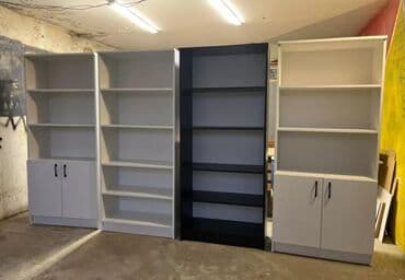 asan şəkillər: Kitab rəfi və şkaf kombinasiyası - Model: açıq rəfli üst hissə + iki — 7